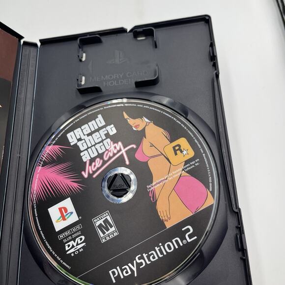 Grand Theft Auto: Vice City (Sony PlayStation 2 PS2, 2002) Complete CIB W/ Map - Picture 2 of 7
